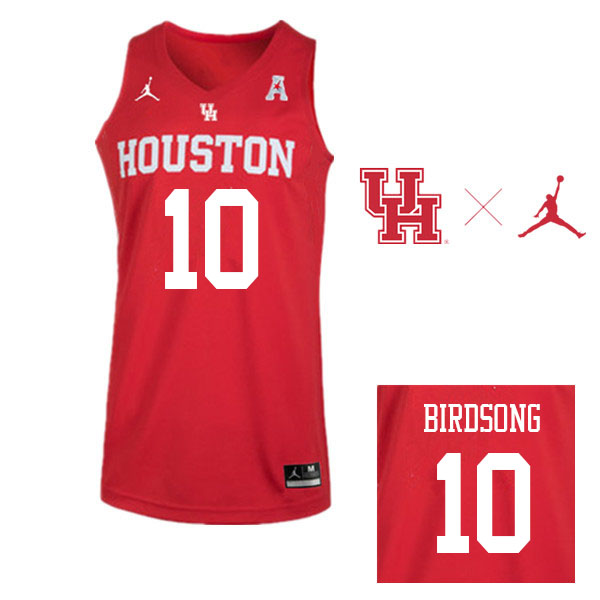 Jordan Brand Men #10 Otis Birdsong Houston Cougars College Basketball Jerseys Sale-Red